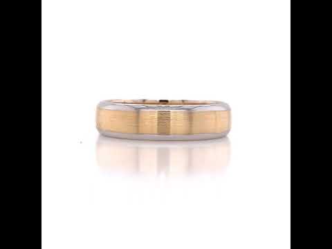 Yellow and White Gold Rounded Ring