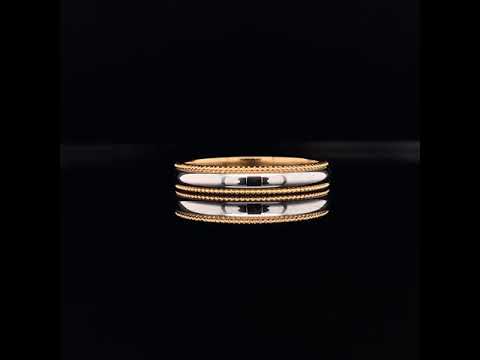 Two Tone Milgrain Ring