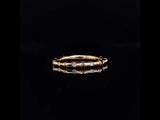18k rose gold sectioned stack ring video