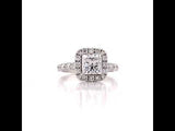Princess Cut Diamond Ring In Halo Setting