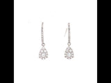 Diamond Dangling Teardrop Earrings
