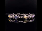 fancy colour twist diamond bracelet