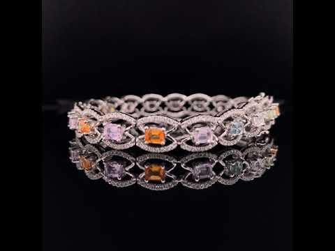 fancy colours diamond bracelet