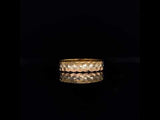 18k White, Yellow and Rose Gold Ring with etching video