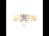 Yellow Gold Four Prong Diamond Engagement Ring