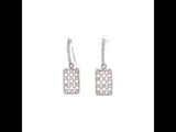Lattice Dangling Diamond Earrings