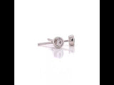 White Gold Bezel Diamond Earring Studs Small