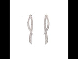 Ribbon Dangling Diamond Earrings
