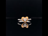 diamond and rose gold enclosed heart ring