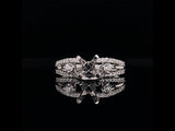 Round cut split shank with feature diamonds video