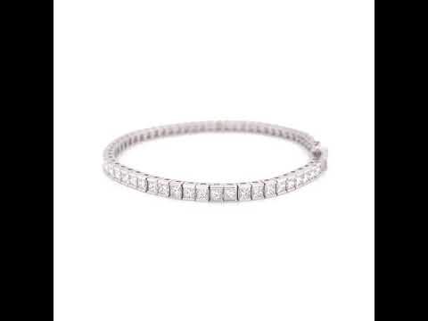 Princess Cut Channel Set Tennis Bracelet