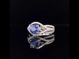 Blue Sapphire Diamond Ring