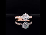 Rose Gold Six Prong Engagement Ring