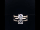 Tapered diamond band engagement ring video