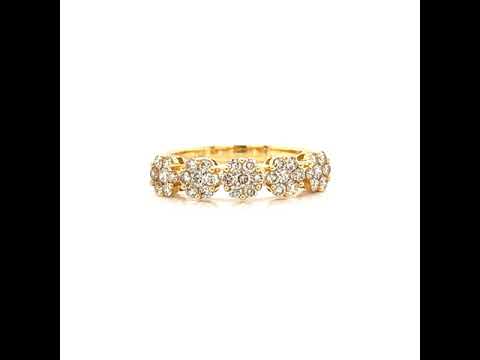 Five Diamond Cluster Ring