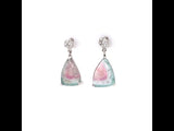 Natural Tourmaline Diamond Earrings