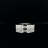 18k white gold men's ring