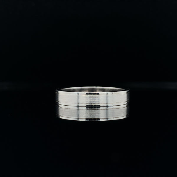 18k white gold men's ring