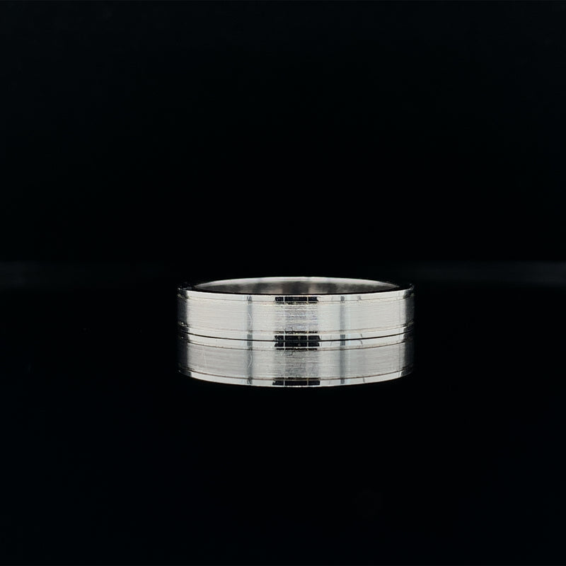 18k white gold men's ring