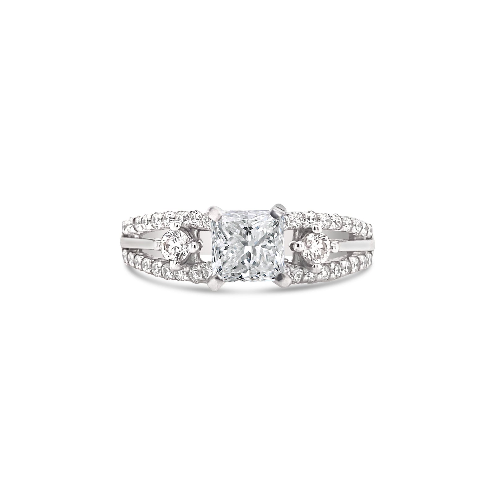 Princess cut split shank cheap