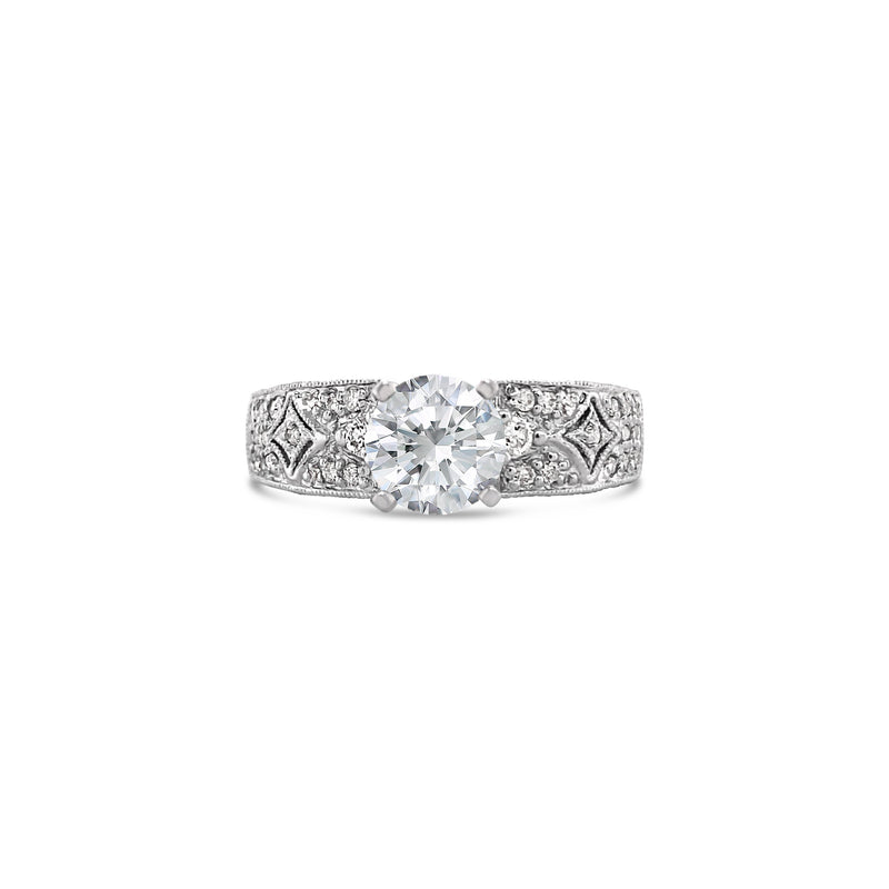 antique style diamond ring