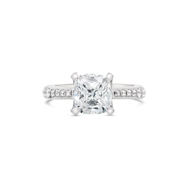 cushion cut diamond engagement ring
