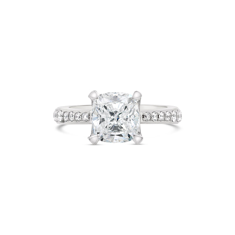 cushion cut diamond engagement ring